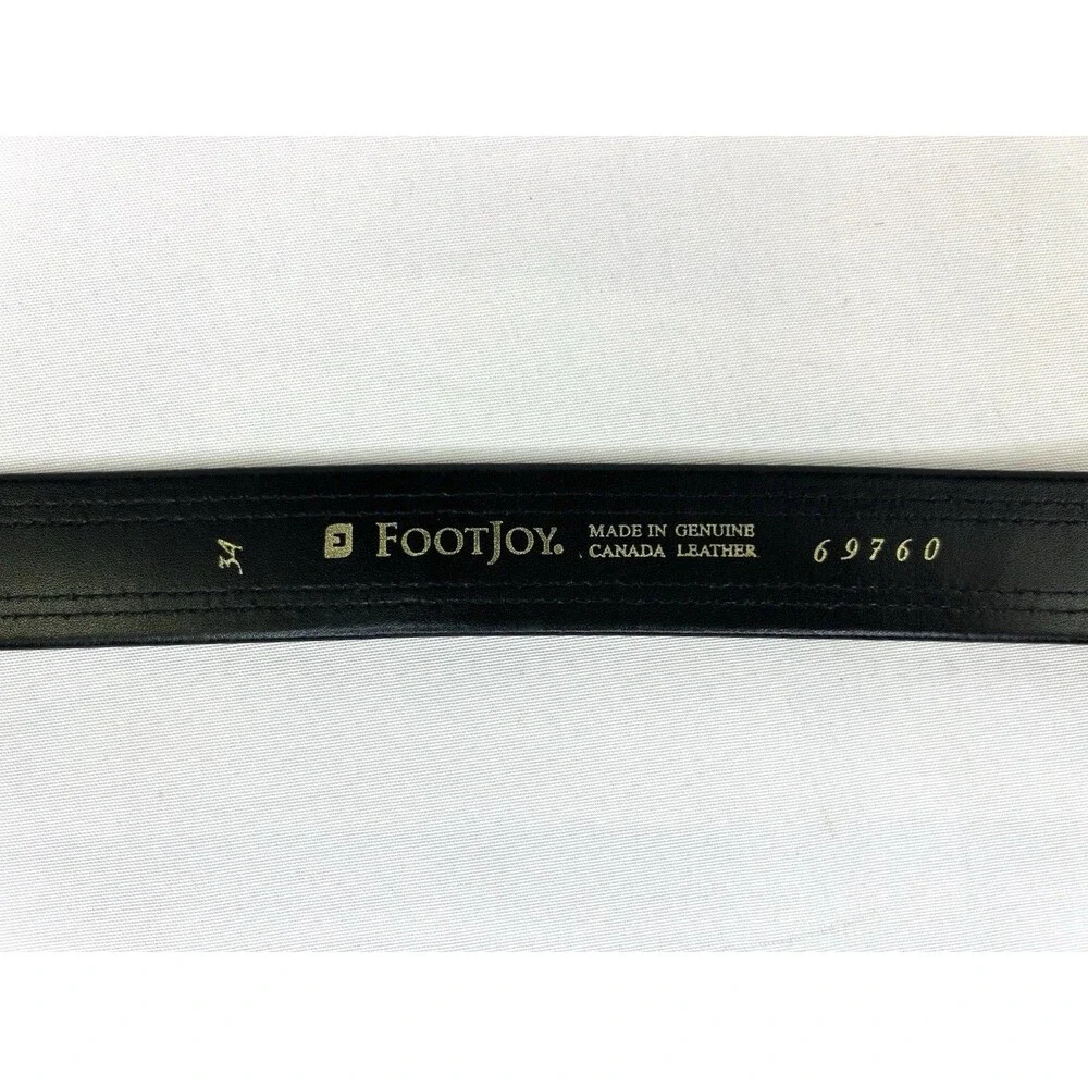 Footjoy Black Genuine Leather Golf Belt - Men's Size 34